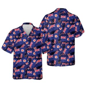 Australia New South Wales Flag Pattern Hawaiian Shirt Outfit 1