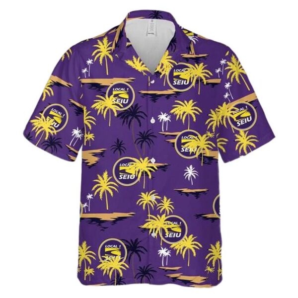 Canada SEIU Local 1 Button Up Hawaiian Shirt