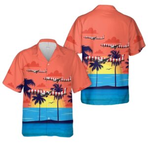 Condor Airbus A321 200 Frankfurt Hawaiian Shirt Man 1