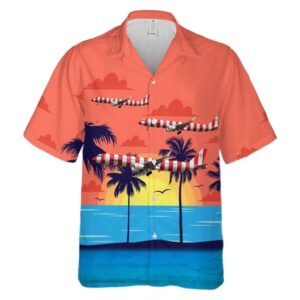 Condor Airbus A321 200 Frankfurt Hawaiian Shirt Man 2