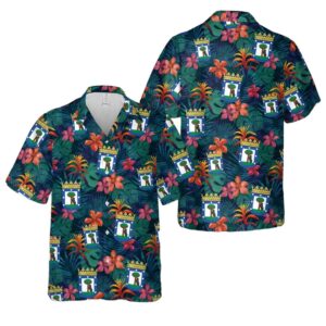 Madrid City Coat Of Arms Spain Hawaiian Shirt Outfit 1