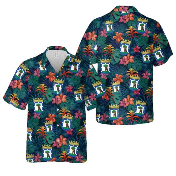 Madrid City Coat Of Arms Spain Hawaiian Shirt Outfit