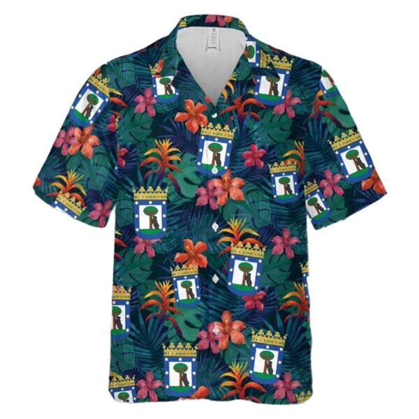 Madrid City Coat Of Arms Spain Hawaiian Shirt Outfit