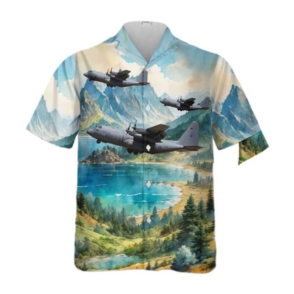 Royal New Zealand Air Force (RNZAF) Lockheed C-130H Hercules CN 4054 No 40 Squadron Hawaiian Shirt Cheap