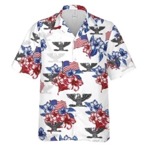 US Army Colonel Rank Button Up Hawaiian Shirt 2
