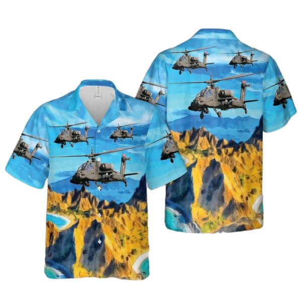 US Army Pennsylvania National Guard AH-64 Apache Hawaiian Shirt Cheap