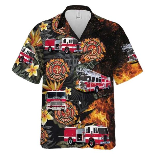 US Firefighter Fire Truck Cheap Hawaiian Shirt