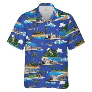 US Navy USNS John Lenthall T AO 189 Aloha Hawaiian Shirt 2