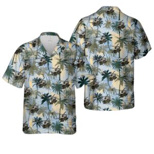 Bundeswehr Sikorsky CH 53 Sea Stallion Button Up Hawaiian Shirt 1