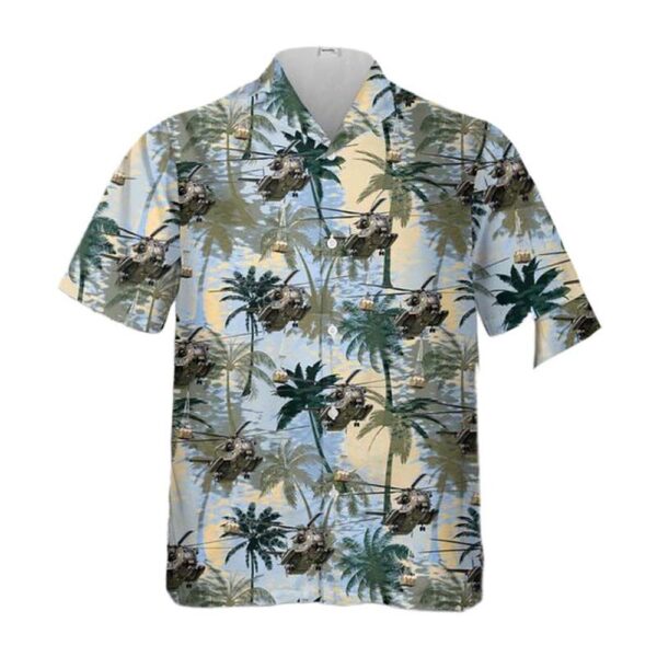 Bundeswehr Sikorsky CH-53 Sea Stallion Button Up Hawaiian Shirt