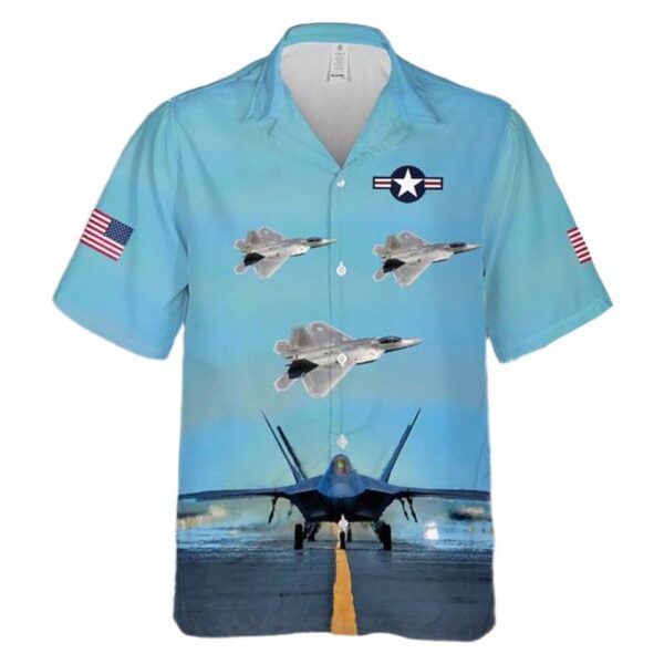 Lockheed Martin F-22 Raptor Cheap Hawaiian Shirt