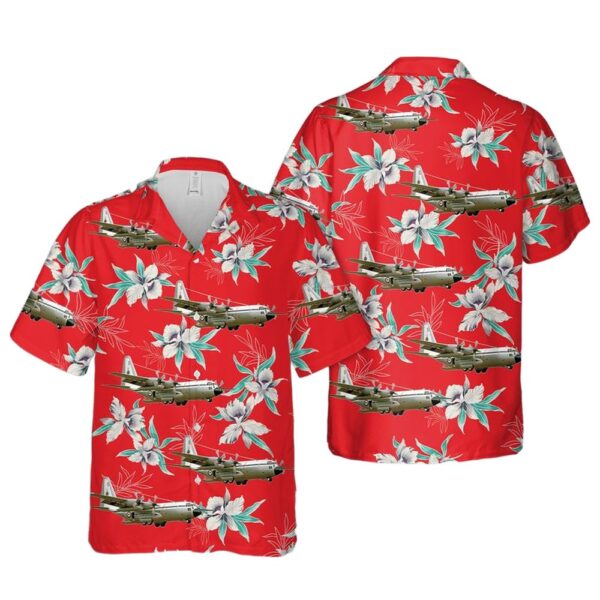Royal New Zealand Air Force RNZAF No 40 Squadron Lockheed C-130H Hercules Button Up Hawaiian Shirt
