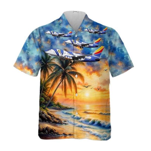 Southwest Airlines Boeing 737-700 Louisiana One Aloha Hawaiian Shirt