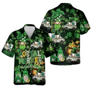 St Patricks Day Postal Worker Cheap Hawaiian Shirt